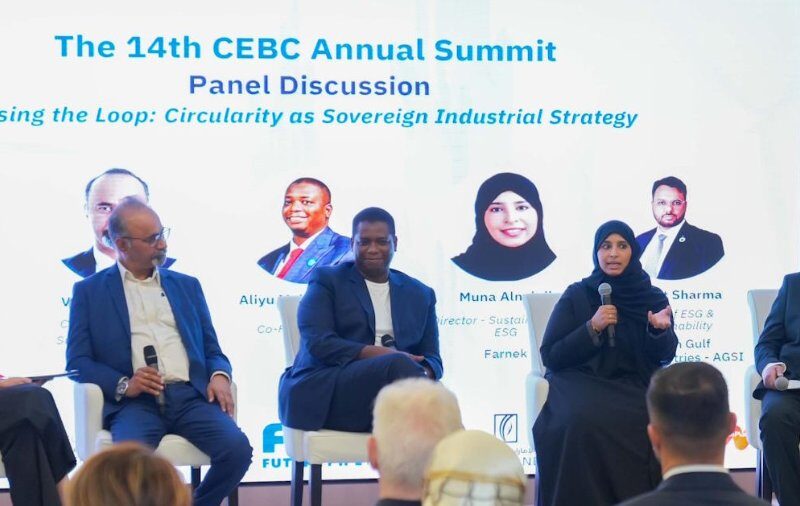 Panel discussion at the 14th CEBC Annual Summit in Dubai, where Farnek was Carbon Neutrality Partner